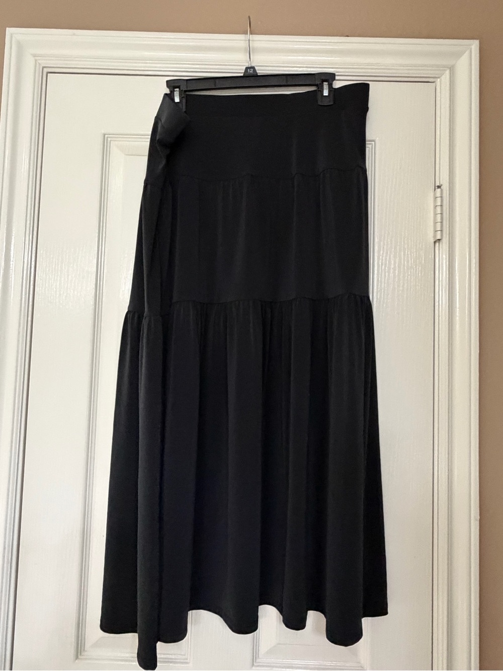 Simply Vera Wang Tiered Black Maxi Skirt
